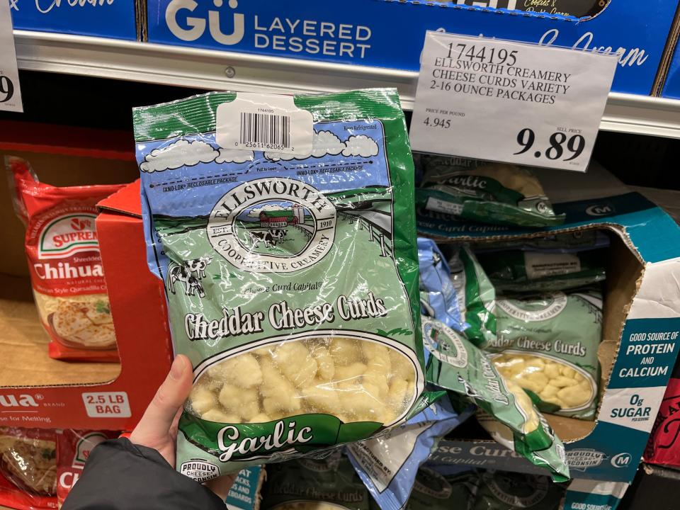 Cheese curds at Costco in Wisconsin.