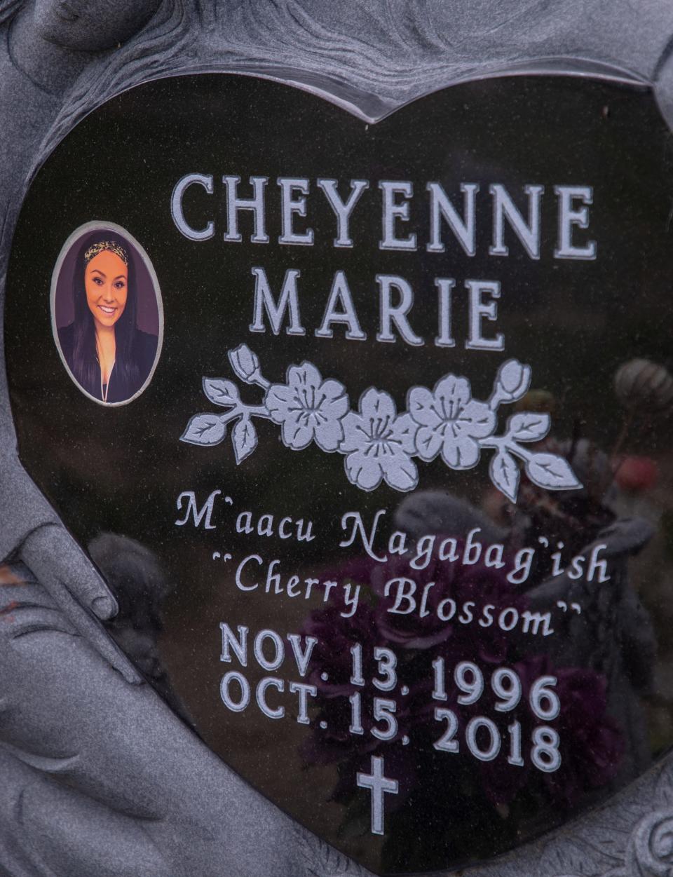 Cheyenne Packineau is buried in the Parshall, N.D., Meadows Cemetery.