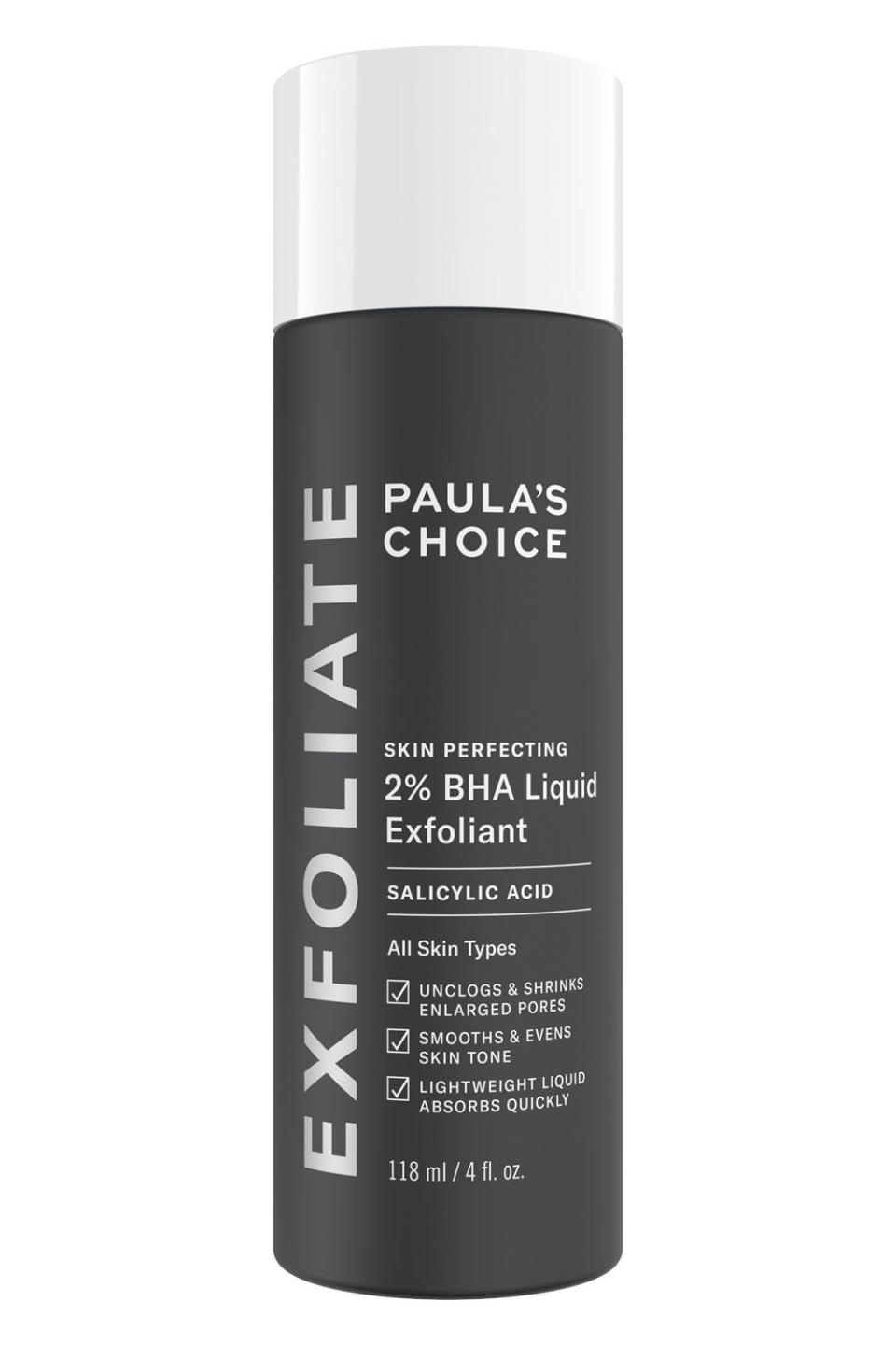 5) Paula's Choice Skin Perfecting 2% BHA Liquid Exfoliant