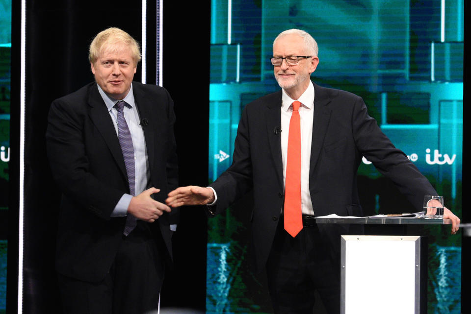 The Tories changed the name of their press office Twitter account during the TV debate between Boris Johnson and Jeremy Corbyn (Picture: PA)