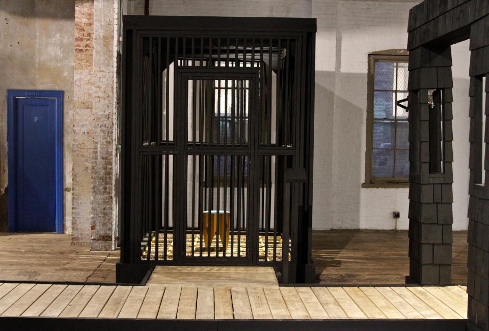 A six-by-six foot “cage” from the new exhibition.