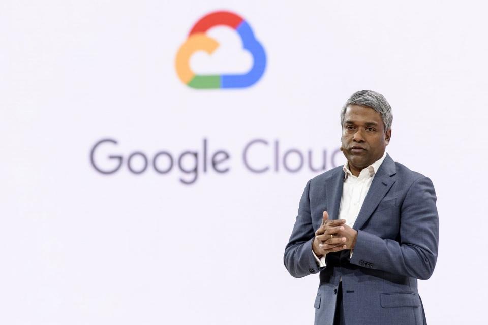 Thomas Kurian手下的Google Cloud落後於亞馬遜、微軟和阿里巴巴。圖片來源：MICHAEL SHORT/BLOOMBERG NEWS
