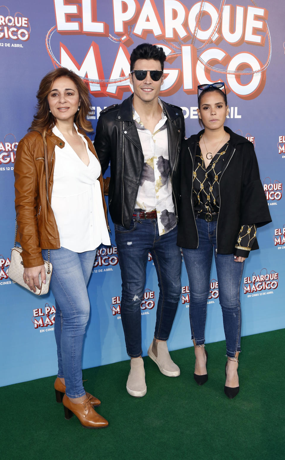 MADRID, SPAIN - MARCH 30: (L-R) Ana Maria Aldon, Kiko Jiménez and Gloria Camila attend 'El parque mágico' premiere at Capitol Cinema on March 30, 2019 in Madrid, Spain. (Photo by Europa Press Entertainment/Europa Press via Getty Images)