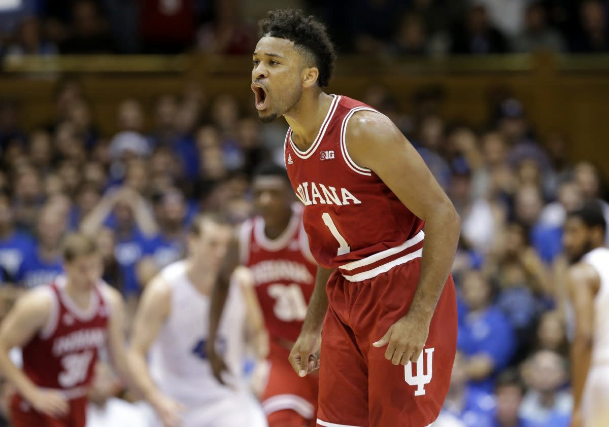 Ten months after tearing an ACL, James Blackmon led the Hoosiers to a big win.