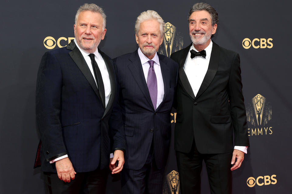 <p>Paul Reiser, Michael Douglas and executive producer Chuck Lorre</p>