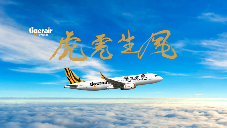 台灣虎航空中巴士A320虎虎生風彩繪機（圖／資料照片，圖源：翻攝自台灣虎航Facebook）