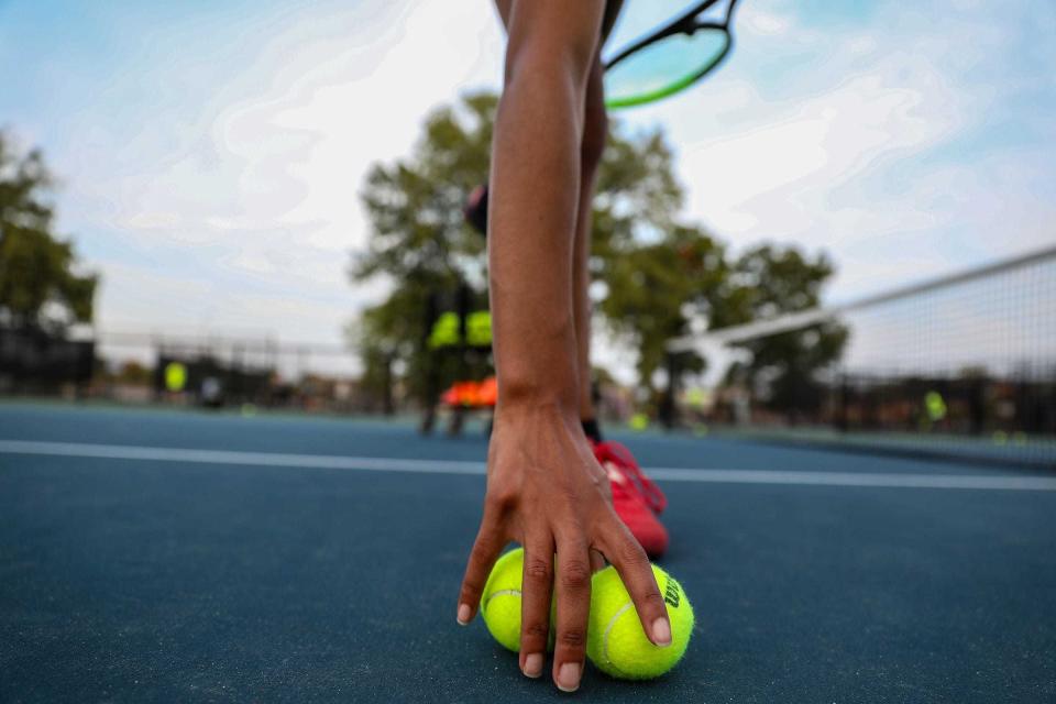 The People of Palmer Park Junior Tennis Academy (PPTA) at Palmer Park in Detroit, in September 2020. The park's newly resurfaced courts were reopened in 2019.