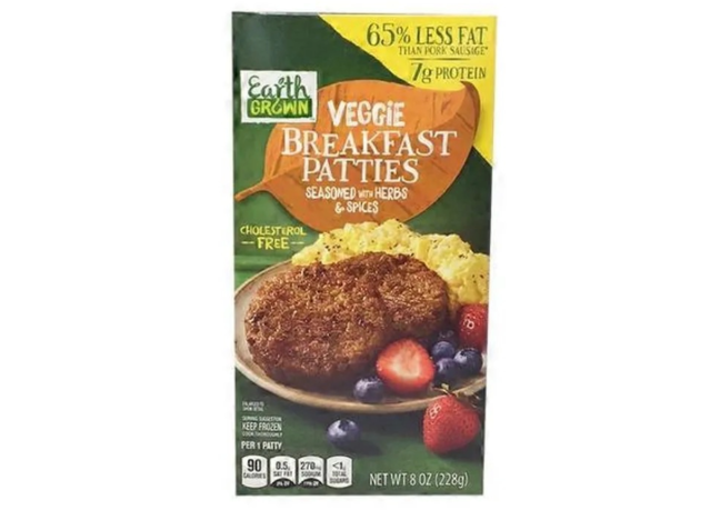 earth grown meatless breakfast patties