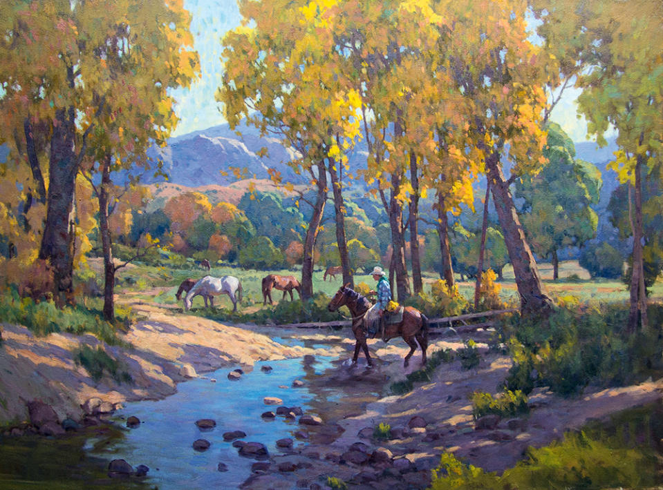 Best online art classes painting horses and trees