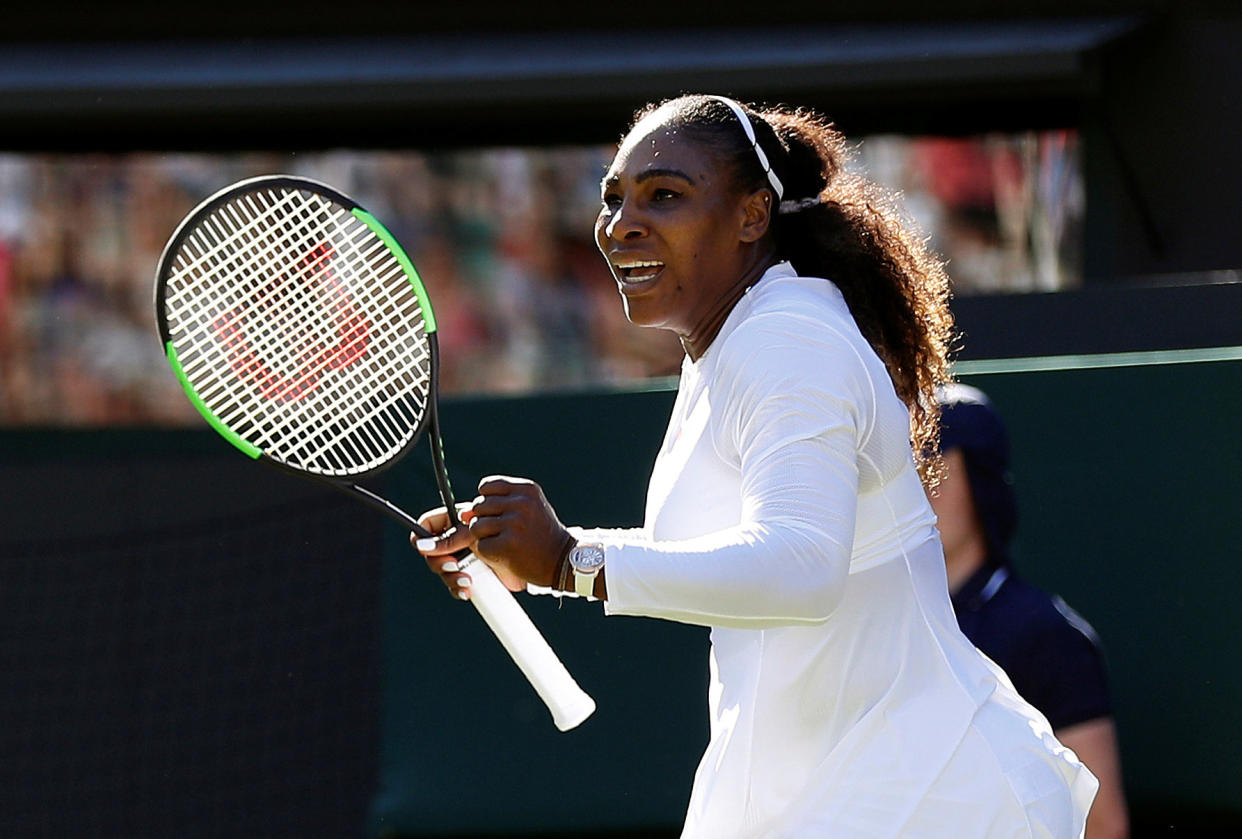 Serena Williams got her 2018 Wimbledon appearance off to a winning start Monday morning, but issues surrounding targeted drug testing loom large. (Reuters)