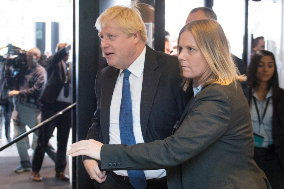 Former Foreign Secretary Boris Johnson arrives at the Conservative Party annual conference at the International Convention Centre, Birmingham. PRESS ASSOCIATION Photo. PRESS ASSOCIATION Photo. Picture date: Tuesday October 2, 2018. See PA story TORY Main. Photo credit should read: Stefan Rousseau/PA Wire