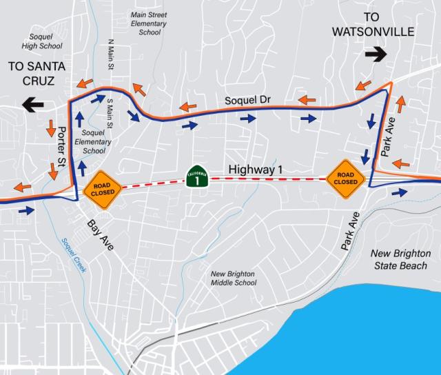 Highway 1 to shut down for 24 hours in Santa Cruz County next weekend