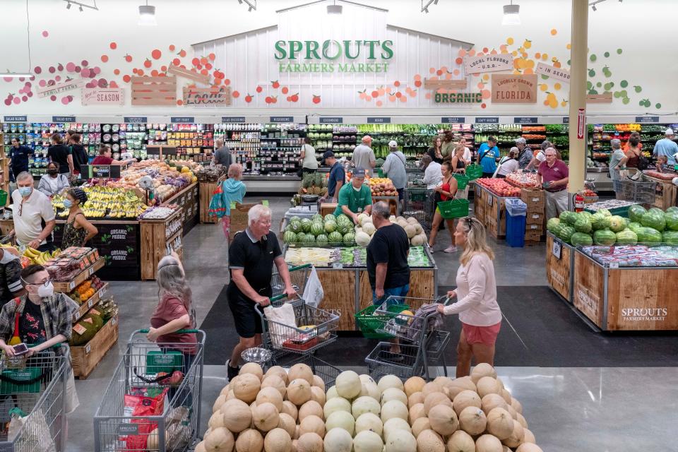 The new Sprouts Farmers Market opens on June 9, 2023 in Delray Beach, Florida.