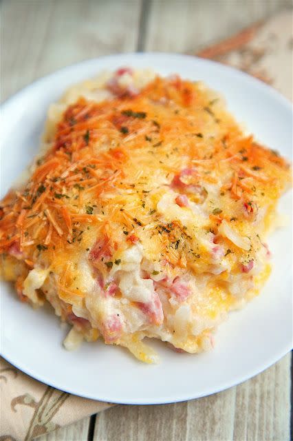 Ham and Cheese Hash Brown Casserole