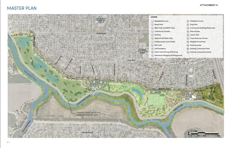 The master plan for Van Buskirk Park approved by the Stockton City Council at the Aug. 22, 2023 meeting.