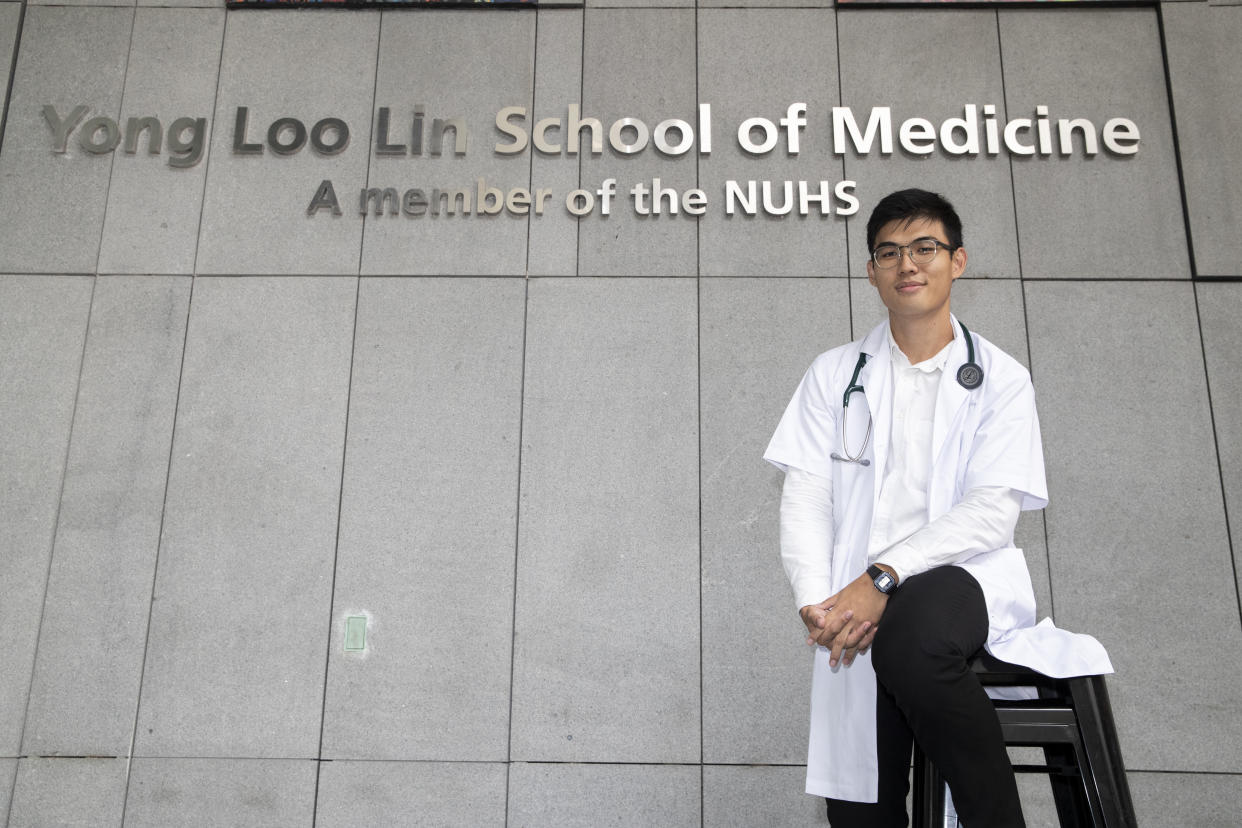 Mr Nicholas Chan, 23, the first Institute of Technical Education (ITE) student to make it to National University of Singapore's Yong Loo Lin School of Medicine. (PHOTO: Ministry of Communications and Information)