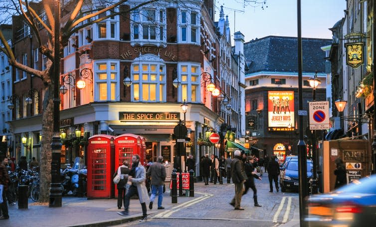 <span class="caption">Soho: shopping and nightlife but unhealthy by this measure.</span> <span class="attribution"><a class="link " href="https://www.shutterstock.com/image-photo/london-uk-january-20-2009-view-665658475?src=xOGEVOvDYCNVUPKTVazDKg-1-24&studio=1" rel="nofollow noopener" target="_blank" data-ylk="slk:Vvoe/Shutterstock;elm:context_link;itc:0;sec:content-canvas">Vvoe/Shutterstock</a></span>