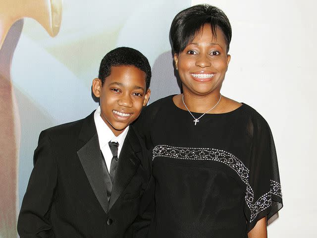 <p>Jeffrey Mayer/WireImage</p> Tyler James Williams and mom Angela during 2006 Writers Guild Awards.