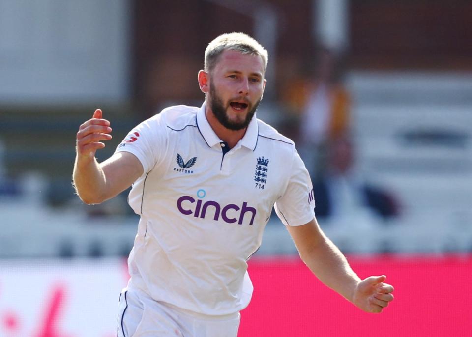 Gus Atkinson took five wickets to go with his first-innings century (Action Images via Reuters)