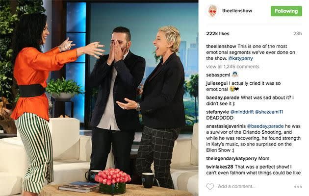 Source: The Ellen DeGeneres Show Instagram