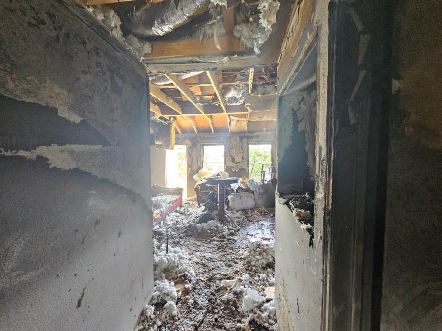 A family was left without a home after a battery ignited in a Leander home over the weekend | Courtesy Amanda Bianchi