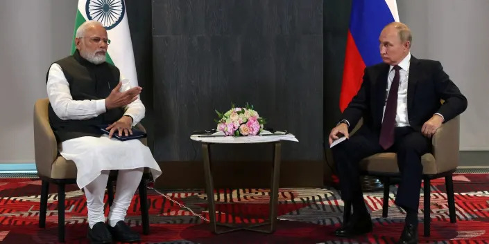 Narendra Modi and Vladimir Putin