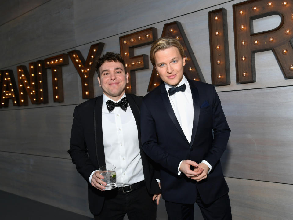 Jon Lovett, left, and Ronan Farrow at the 2019 Vanity Fair Oscar party. (Photo: Emma McIntyre /VF19 via Getty Images)