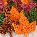 <p>Have the kids help make these desserts with a leaf-shaped cookie cutter, food dye, and a classic Rice Krispie Treat recipe.</p><p><strong>Get the recipe at <a rel="nofollow noopener" href="http://www.twosisterscrafting.com/fall-leaves-rice-krispie-treats/" target="_blank" data-ylk="slk:Two Sisters Crafting;elm:context_link;itc:0;sec:content-canvas" class="link ">Two Sisters Crafting</a>.</strong></p>