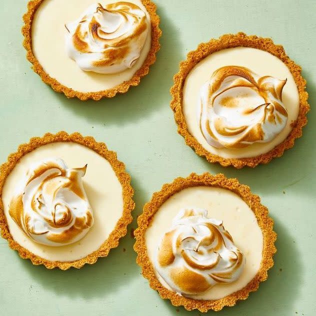 <p>Everyone get a pie to themselves with these bite-sized, tasty tartlets.<br></p><p><em><a href="https://www.goodhousekeeping.com/food-recipes/a46628/salted-caramel-mixed-nut-pie-recipe/" rel="nofollow noopener" target="_blank" data-ylk="slk:Get the recipe for Lemon Meringue Tartlets »;elm:context_link;itc:0;sec:content-canvas" class="link ">Get the recipe for Lemon Meringue Tartlets »</a></em></p><p><strong>RELATED: </strong><a href="https://www.goodhousekeeping.com/holidays/easter-ideas/g4141/easter-treats/" rel="nofollow noopener" target="_blank" data-ylk="slk:38 Easter Treats You Should Hop to Make Right Now;elm:context_link;itc:0;sec:content-canvas" class="link ">38 Easter Treats You Should Hop to Make Right Now</a></p>