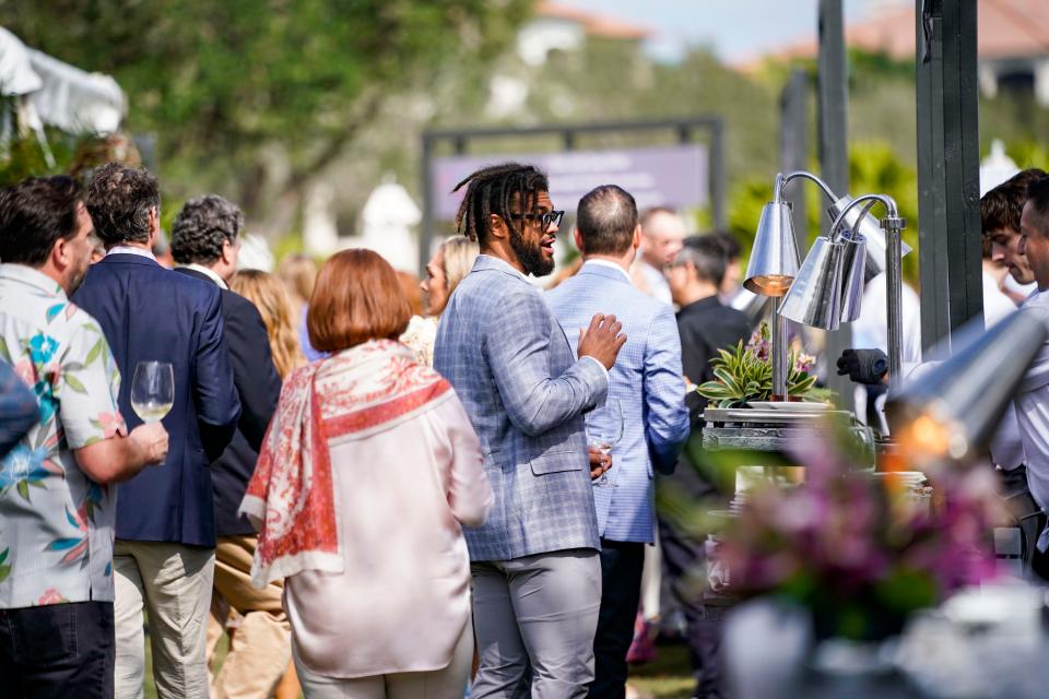 Alfresco sips and nibbles outside The Ritz-Carlton Naples, Tiburon on Feb. 4.