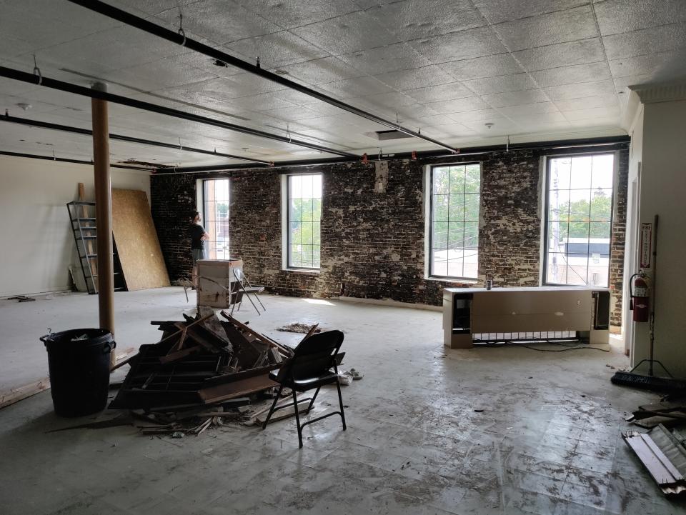 A youth center is being created in The Center on Main in downtown Taunton by New Hope Christian Chapel's contractors.