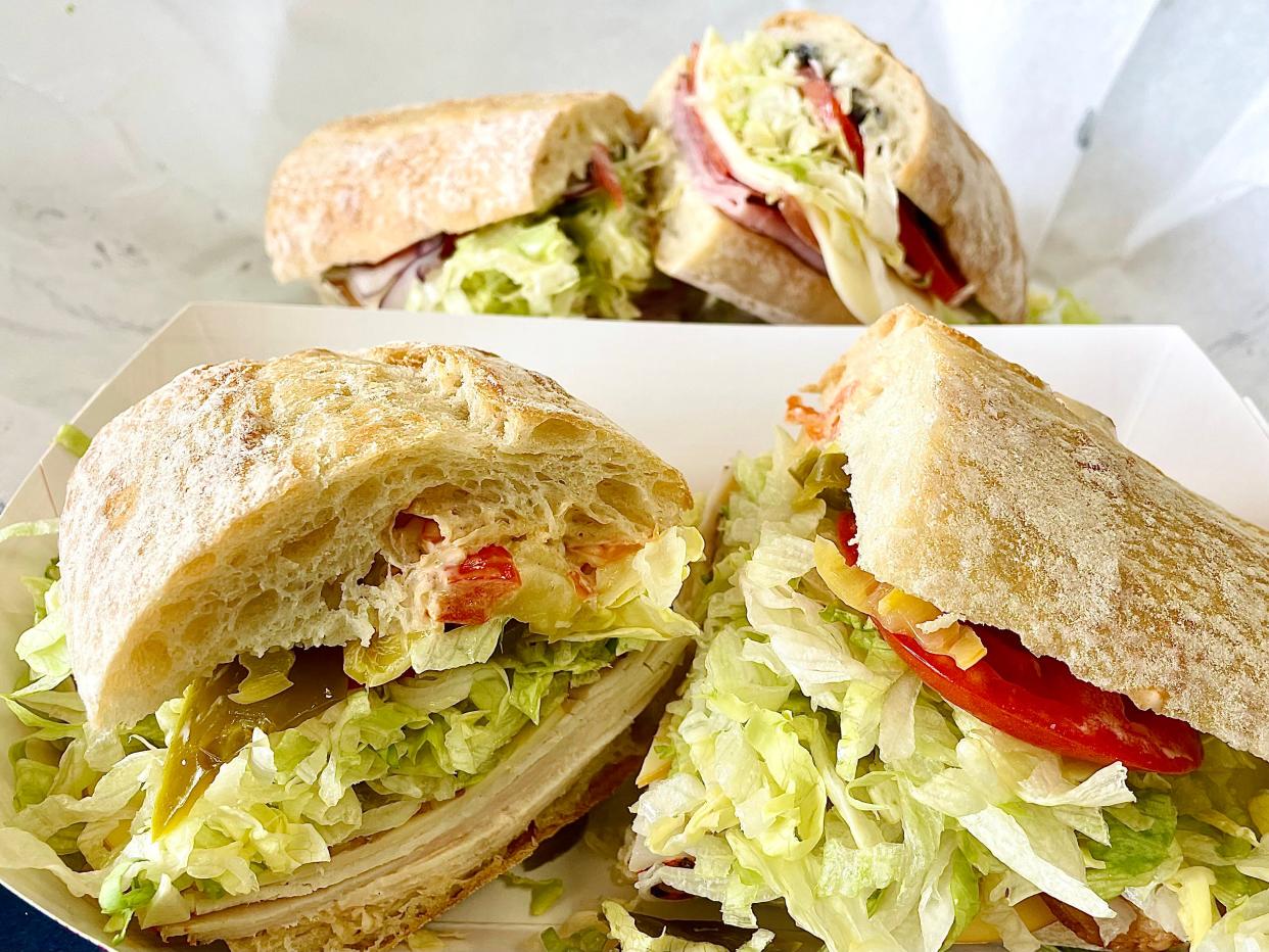 The Maverick (front) and Italian Stallion (back) from Manzano's Beachside Deli in Port Orange.