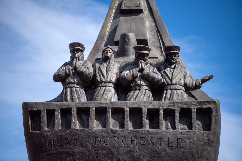 The Four Chaplains Monument in Kearny on Friday, June 25, 2021.