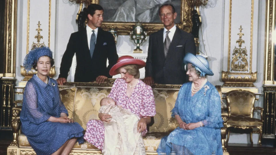 Queen Elizabeth at Prince William's christening