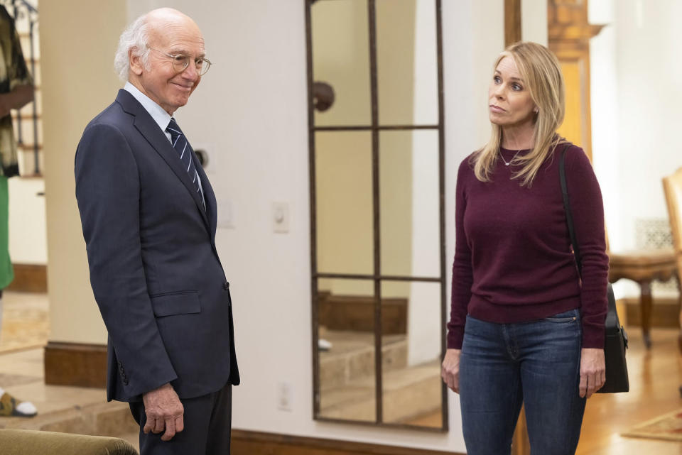 Larry David and Cheryl Hines in 