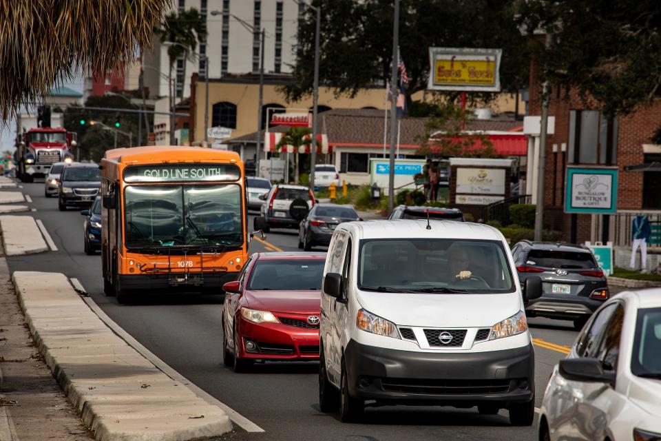 Traffic on South Florida Avenue In Lakeland Fl  Wednesday November 30,2022.South Florida Avenue's road diet and its impact on their business: Ernst Peters/The Ledger