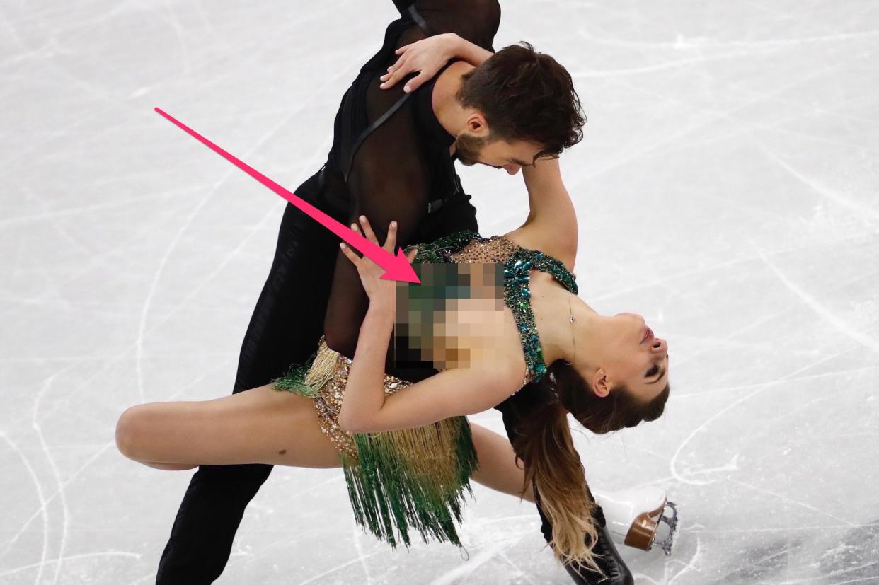 Gabriella Papadakis nipple slip