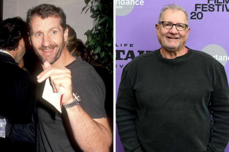 Side-by-side photos of Ed O'Neill
