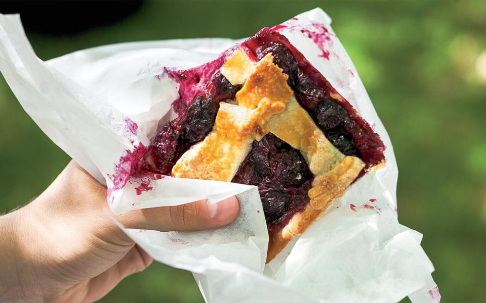 <p>Mark Boughton</p><p>A sheet pan pie you can cut into the perfect hands-friendly piece.</p><p><strong>Get the recipe: <a href="https://parade.com/407279/parade/lavender-berry-slab-pie/" rel="nofollow noopener" target="_blank" data-ylk="slk:Lavender Berry Slab Pie;elm:context_link;itc:0;sec:content-canvas" class="link ">Lavender Berry Slab Pie</a></strong></p><p><strong>Related: <a href="https://parade.com/845533/amydickerson/23-recipes-to-savor-the-best-of-summer-berries/" rel="nofollow noopener" target="_blank" data-ylk="slk:23 Recipes To Savor Summer Berries;elm:context_link;itc:0;sec:content-canvas" class="link ">23 Recipes To Savor Summer Berries</a></strong></p>