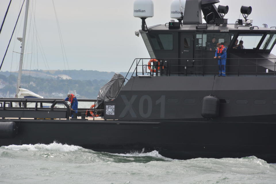 The XV (Experimental Vessel) Patrick Blackett will be used by the Royal Navy’s innovation arm, NavyX, to test state-of-the-art technology (Ben Mitchell/PA)