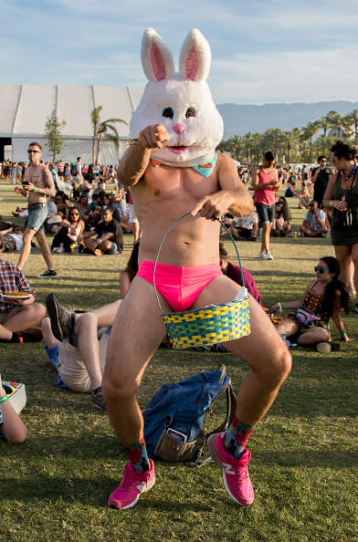 <p>Et oui, c’est la fête à Coachella, certes, mais c’était aussi le moment de célébrer Pâques.<br>16/04/2017 – Getty </p>