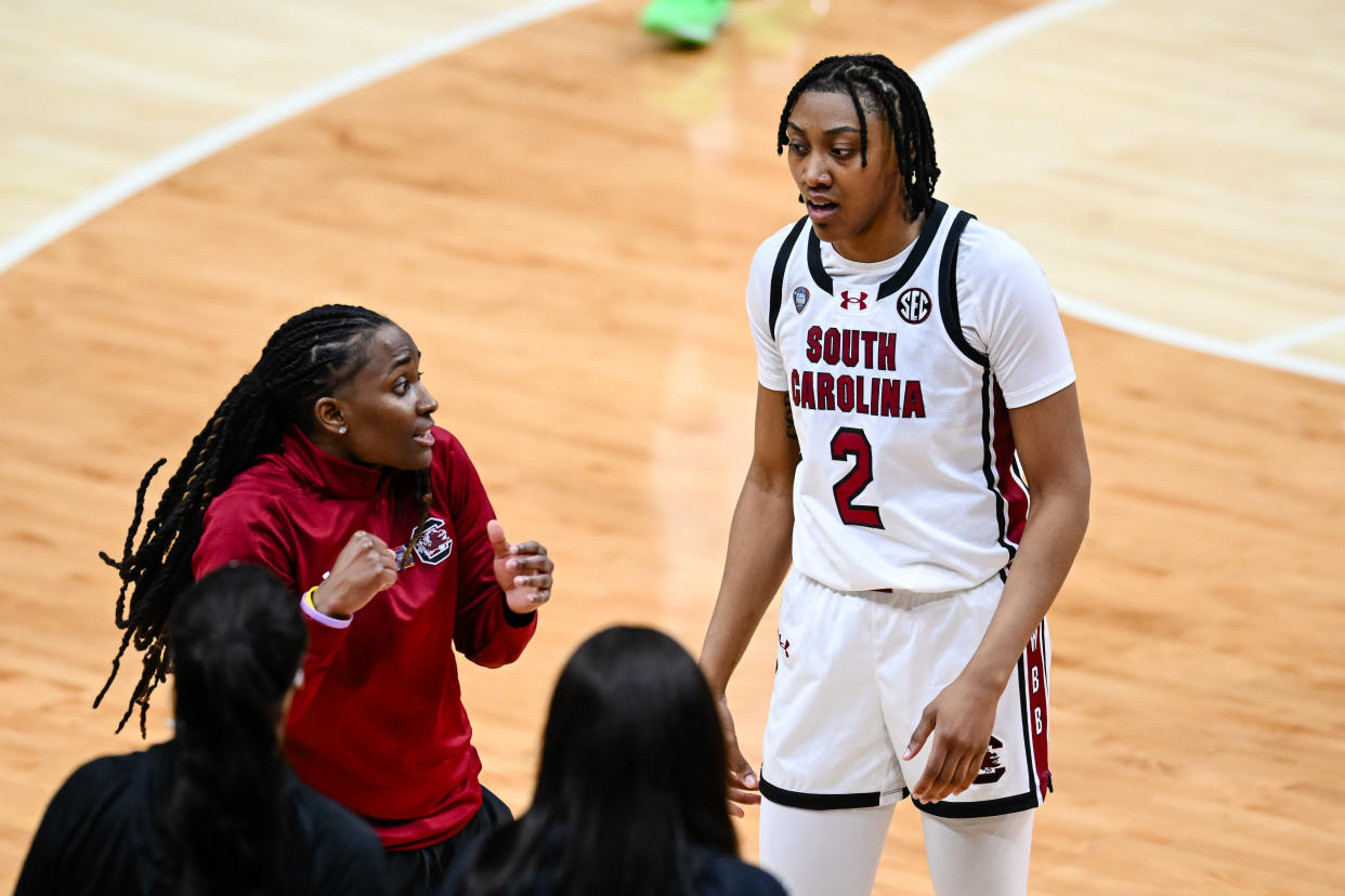 Ashlyn Watkins averaged 9.2 points and 7.4 rebounds last season while helping the Gamecocks to a national championship.