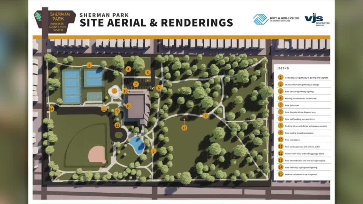 <div>Rendering for multi-million dollar Sherman Park renovation project</div>