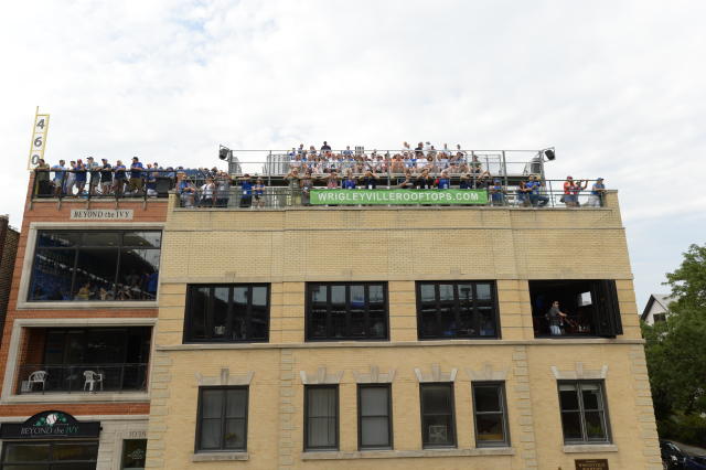 Glenallen Hill's Wrigley Field rooftop homer traveled over the