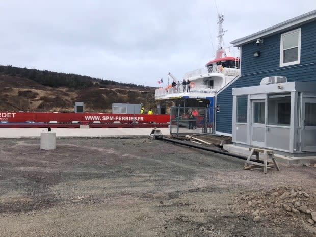 The Fortune wharf wasn't a busy place on Friday, when the territorial council president is scheduled to mark the end of the project by driving off the ferry, despite border restrictions.