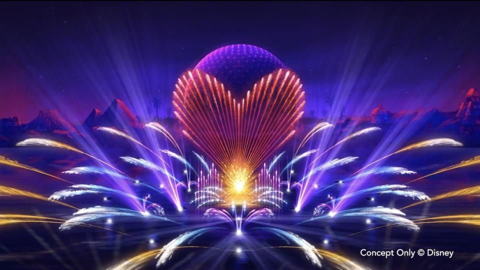 Epcot 100 Years of Wonder fireworks concept art