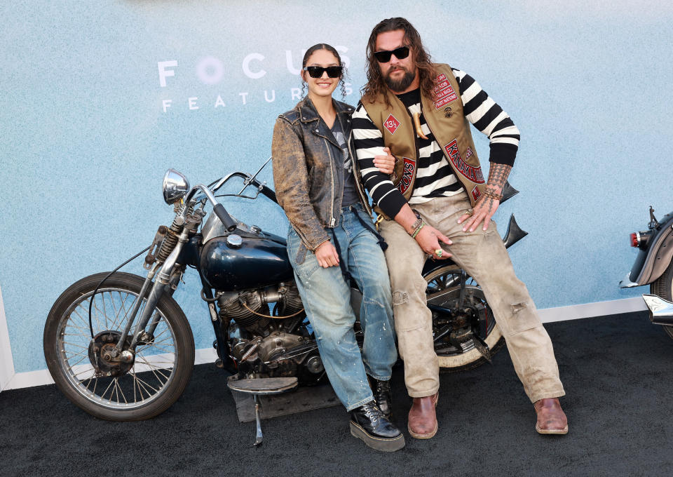 Lola Iolani Momoa and Jason Momoa attend the Los Angeles premiere of Focus Features' "The Bikeriders"