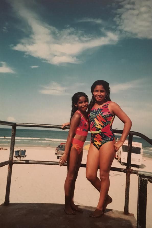 A day at the beach. Jessica Hoppe and her sister, Karla. (Photo courtesy of Jessica Hoppe)