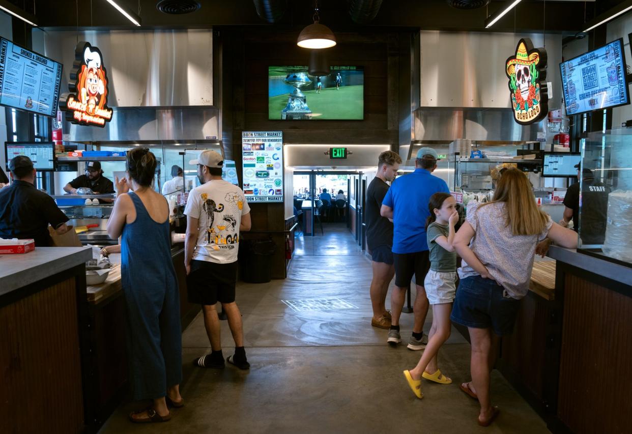 The indoor food area at Boon Street Market is home to six dining stalls with different concepts.