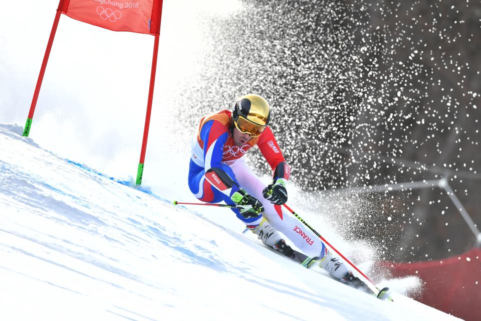 <p>France’s Victor Muffat-Jeandet competes in the Men’s Giant Slalom at the Jeongseon Alpine Center during the Pyeongchang 2018 Winter Olympic Games in Pyeongchang on February 18, 2018. / AFP PHOTO / Fabrice COFFRINI </p>